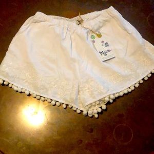 Mumu white shorts. Never worn. Tags still on
